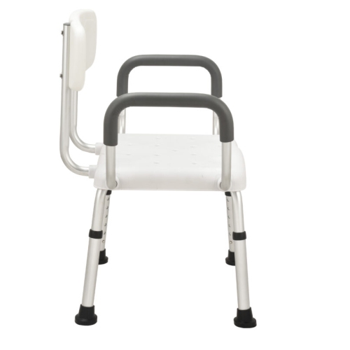 Bath Chair with Handle, Shower Chair, Easy to assemble, no tools required, Aluminum, Height Adjustable, Anti Slip for Safety