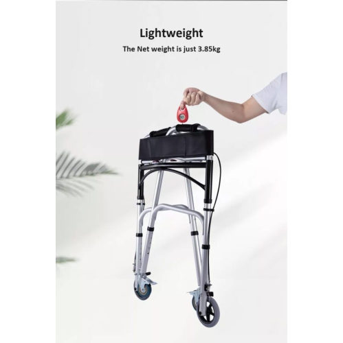 Lightweight Foldable Forearm Crutch 1 Pair Aluminum Walking Stick Height Adjustable Ergonomic Handle with Comfortable Grip