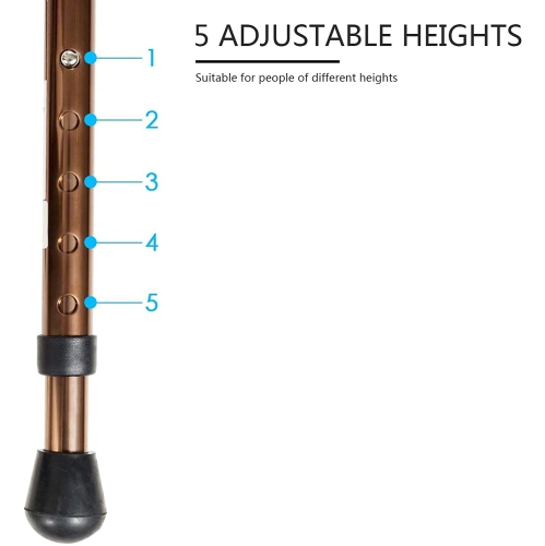 Bytrex, Adjustable Aluminum Bariatric Folding Walking 3-Legged Cane with Seat