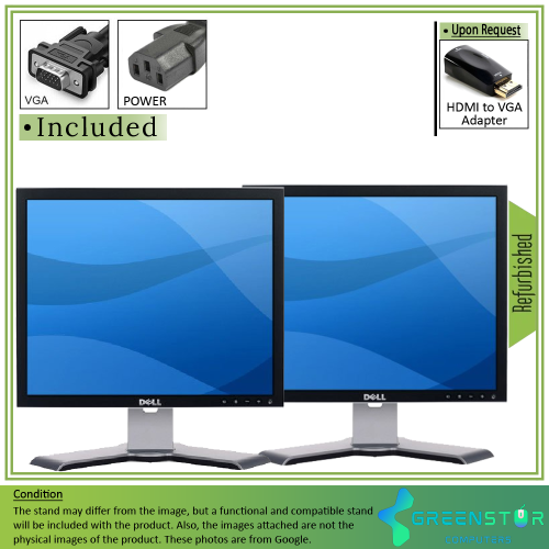 Remis à neuf - « lot de deux » moniteur à écran plat DEL TN UltraSharp de 1908FP 19 po de Dell, 1280 x 1024 HD+