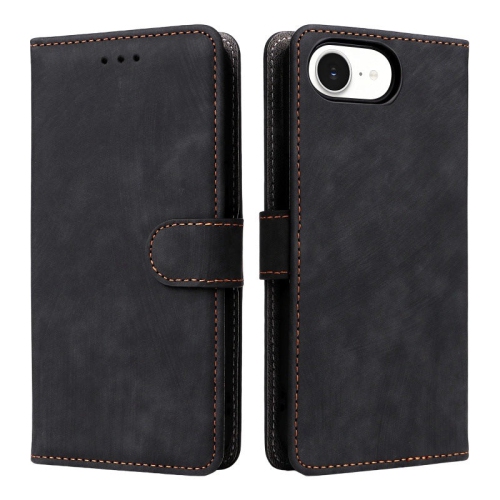 PANDACO Black Suede Wallet Case for iPhone 7 or iPhone 8 or iPhone SE