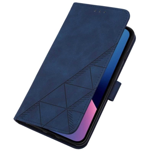 Étui portefeuille en suède bleu marine PANDACO pour iPhone 14 Pro