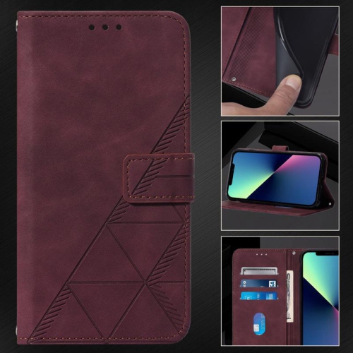 PANDACO Wine Suede Wallet Case for iPhone 14 Pro Max