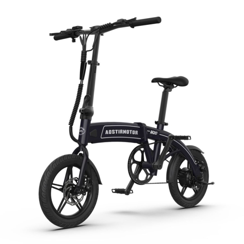 AOSTIRMOTOR  " New Pattern 14"" 350W Electric Bike Foldable 36V7.5Ah Removable Lithium Battery for Adults M20（Gery）"