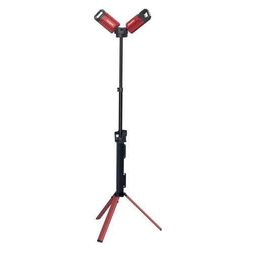 Lampe de travail portative rechargeable à deux têtes DEL de 5000 lumens d'Energizer - Rouge/Noir