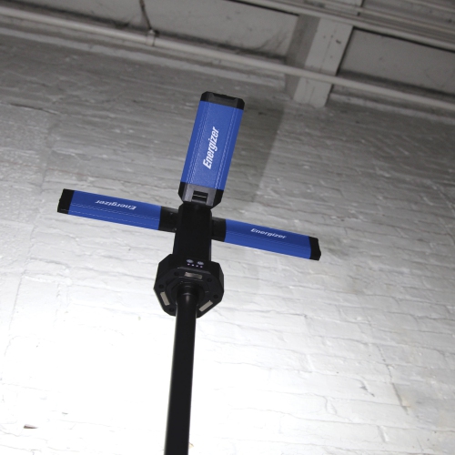 Energizer 2000-lumen Triple Head Rechargeable LED Work Light - Blue/Black