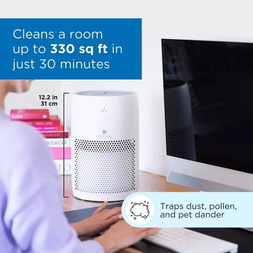 Ensemble économique Air Ma-22 de Medify blanc avec filtre supplémentaire de 1 mm