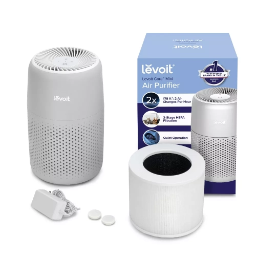 Levoit – Purificateur d’air Core Mini, purificateur d’air de bureau compact True HEPA avec arôme