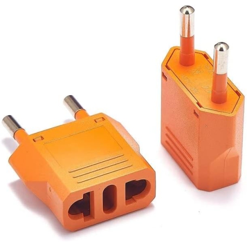 Paquet de 6 adaptateurs de prise de voyage européens US CA vers Europe Adaptateur de prise Convertisseur de prise US / CA vers la plupart de l'Europe