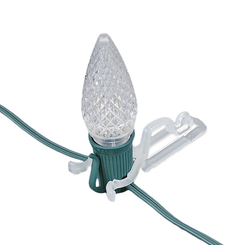 Novelty Lights 25 Pack All In One Christmas Light Clips, C7 and C9 Roof Line Clips for Shingle and Gutter Mounting
