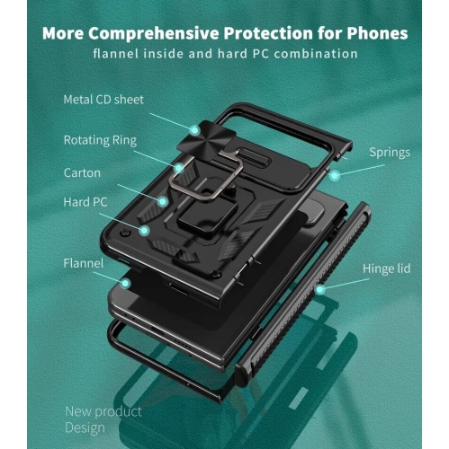 ( KEEGUARD ) pour l'étui antichoc à support pour Pixel Fold 2023 5G de Google