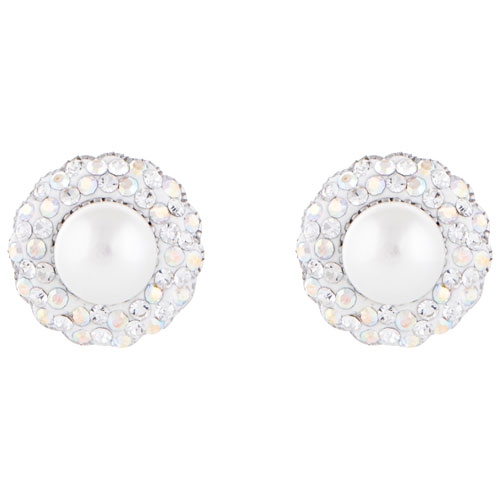 Le Reve Pearl Stud Earrings in Sterling Silver