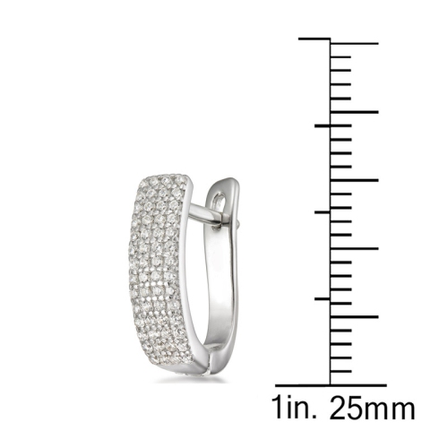 Le Reve Cubic Zirconia Cubic Drop Earrings in Sterling Silver