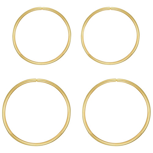 LE REVE GOLD  Le Reve Collection Kids' 11MM & 13MM Hoop Sleeper Earring Set In 10K