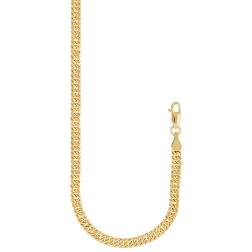 Jewelry Affairs 14k Yellow Solid Gold Diamond Cut Rope Chain Necklace,  2.25mm