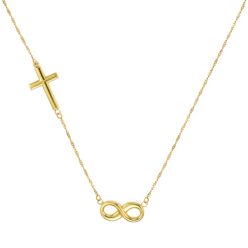 10k Gold Double Heart Necklace