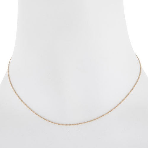 15 Thin Chain Necklace in 14k White Gold