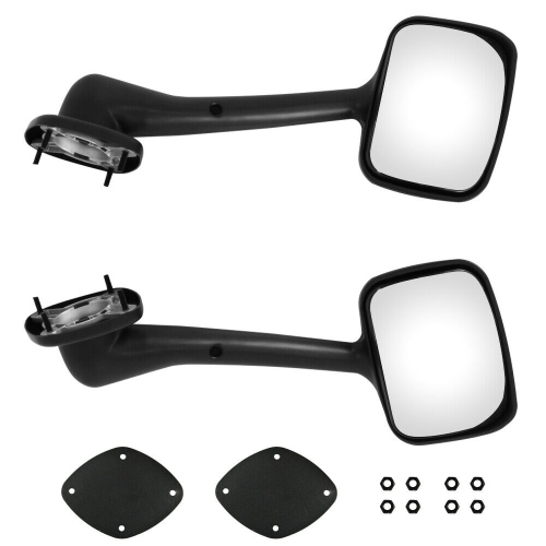 LEAVAN  Black Hood Mirrors for Freightliner Cascadia 08-16 Lh+Rh Left+Right Pair