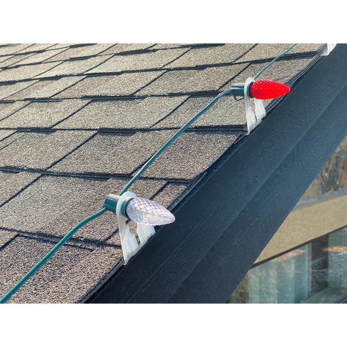 Novelty Lights 39001-PREM-500 Shingle Tab Christmas Light Clip, C7/C9 Base, PVC Plastic, 500 Pack