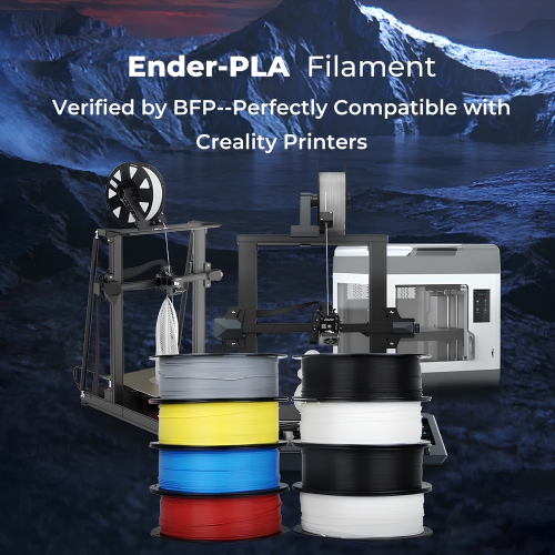 Filament d'impression PLA Ender 1,75&nbsp;mm 3D de Creality - 1&nbsp;kg - Noir