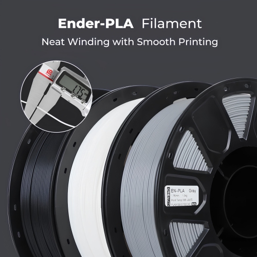 Filament d'impression PLA Ender 1,75 mm 3D de Creality - 1 kg - Blanc