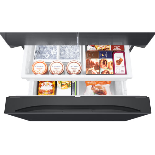 Samsung 36" 30.5 Cu. Ft. French Door Refrigerator w/ Water & Ice Dispenser(RF32CG5400MTAA) - Black Stainless