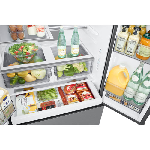 Samsung 36" 25.5 Cu. Ft. French Door SpaceMax Counter Depth Refrigerator w/ Water & Ice Dispenser (RF27CG5400SRAA) - Stainless