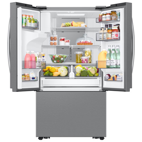 Samsung 36" 25.5 Cu. Ft. French Door SpaceMax Counter Depth Refrigerator w/ Water & Ice Dispenser - Stainless