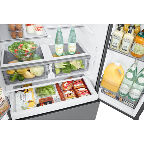 Samsung 36" 26.5 Cu. Ft. French Door SpaceMax Counter Depth Refrigerator w/ Ice Dispenser (RF27CG5100SRAA) - Stainless