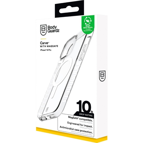 BodyGuardz - Carve Case with MagSafe for iPhone 14 Pro - Clear