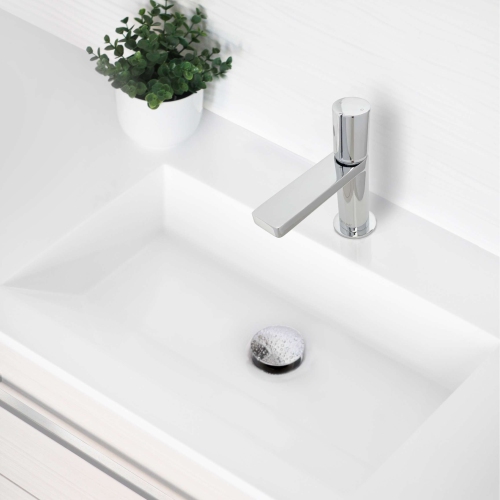 OPEN BOX A - Single Handle Modern Bathroom Faucet Basin Sink Faucet, Polished Chrome Finish B-104C