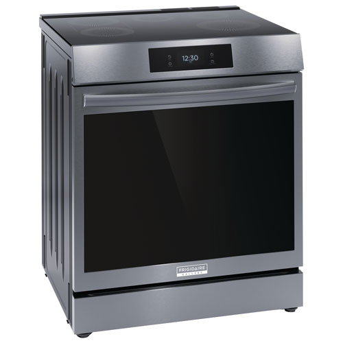 Frigidaire Gallery 30" 6.2 Cu. Ft. True Convection Induction Air Fry Range - Black Stainless Steel