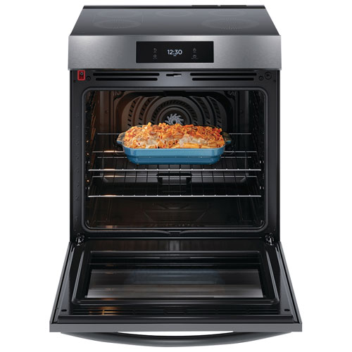 Frigidaire Gallery 30" 6.2 Cu. Ft. True Convection Induction Air Fry Range - Black Stainless Steel