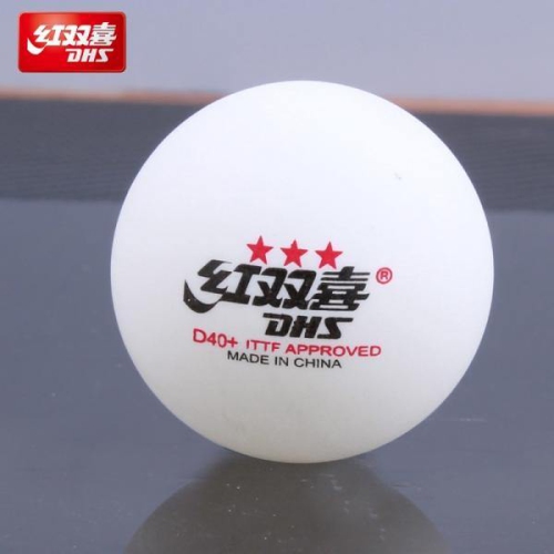 DHS – ballon de tennis de table 3 étoiles D40+ [blanc]