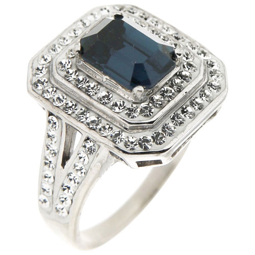 LE REVE SILVER  Le Reve Collection Crystal Ring In Sterling - Size 5