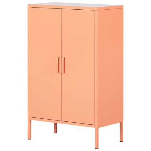 Crea 41.5" 3 Shelf Metal Accent Cabinet - Orange