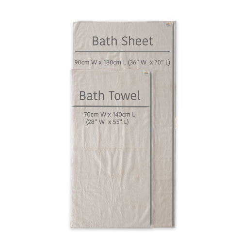 Organic Bath Sheet - Certified Fairtrade and GOTS Organic Cotton