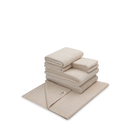 Organic Bath Towel Set with Mat - 7 Piece Set - Certified Fairtrade and GOTS Organic Cotton