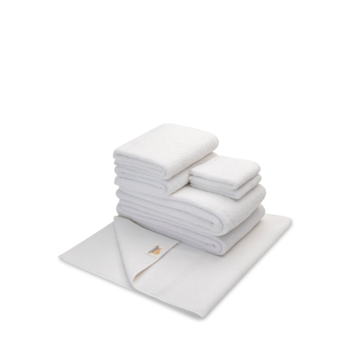 Organic Bath Sheet Set with Mat - 7 Piece - Certified Fairtrade and GOTS Organic Cotton