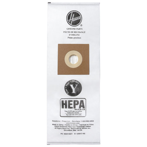 Hoover Type Y HEPA Filtration Bags for Hoover CH54100V Upright Vacuum - 2 Pack