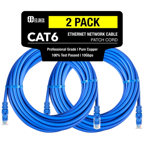25ft Heavy Duty Cat8 Patch Ethernet Cable 8M Cat 8 Cord Xbox 360 Router  Wire