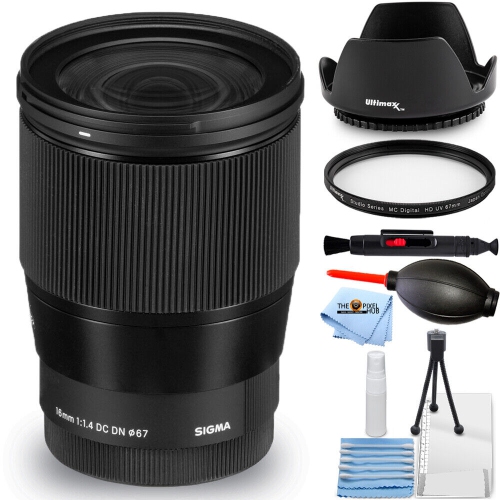 SIGMA  16MM F/1.4 Dc Dn Contemporary Lens for Sony E 402965 - Uv Filter Bundle