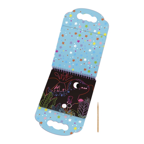 TOOKYLAND Scratch Art Pad Toys - Party Favors and Paper Crafts, For Kids 3 Year Old +