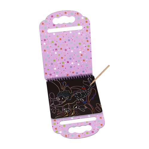 TOOKYLAND Scratch Art Pad Toys - Party Favors and Paper Crafts, For Kids 3 Year Old +