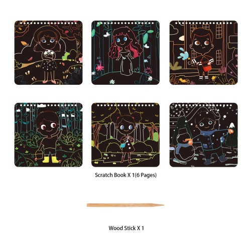 TOOKYLAND – blocs d’art à gratter – Party Favors et Paper Crafts, pour enfants de 3 ans et plus