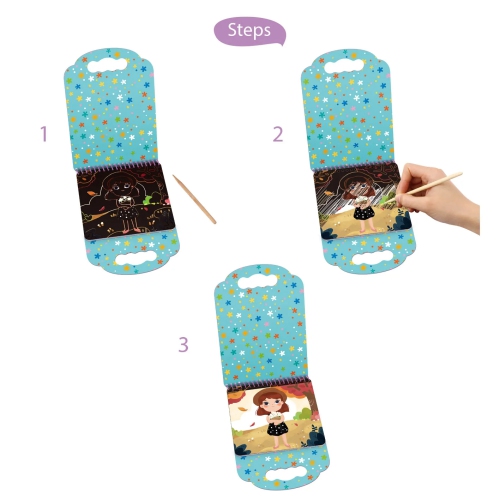 TOOKYLAND – blocs d’art à gratter – Party Favors et Paper Crafts, pour enfants de 3 ans et plus