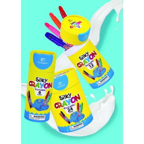 TOOKYLAND Washable Gel Crayons Set - Silky Crayons, Twist Up and Non-Toxic for Toddler Coloring, Arts & Crafts Toy for Kids 3 Year Old +