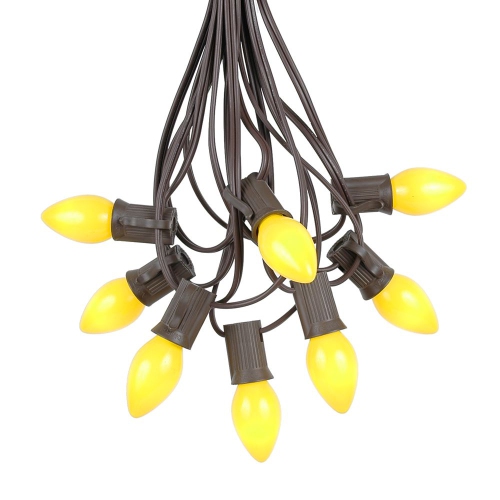 NOVELTY LIGHTS LLC  Novelty Lights C7 Ceramic Christmas Lights Set - Indoor/outdoor Christmas Light String – Opaque Christmas Bulbs – Outdoor