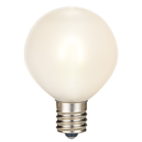 Novelty Lights 25 Pack G50 LED Light Bulbs, E17 C9 Intermediate Screw Base Shatterproof Outdoor String Lights Clear Globe Bulbs, Edison Light Bulbs