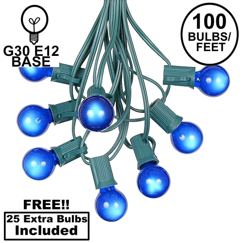 NOVELTY LIGHTS LLC  G30 Patio String Lights w 125 Globe Bulbs - Garden Hanging String Lights - Vintage Backyard Patio Lights - Outdoor String Lights